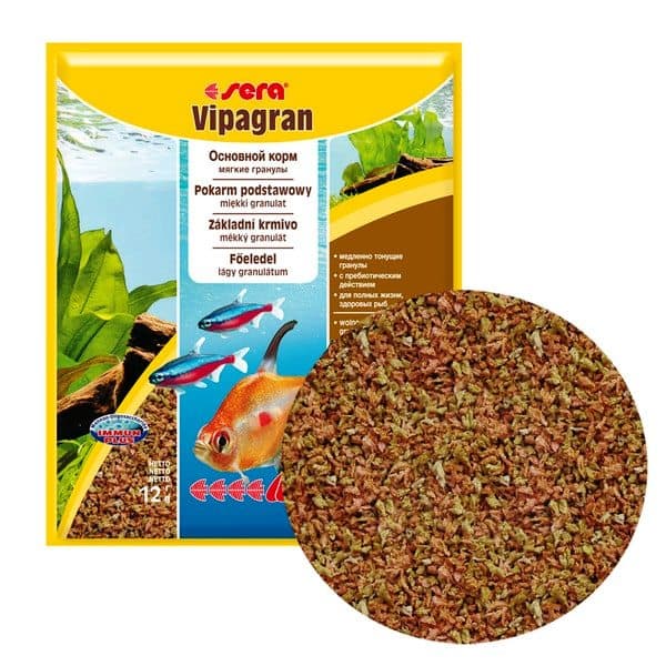 Sera Vipagran 12gr - Tüm Tatlı Su Balıkları İçin Granül Yem